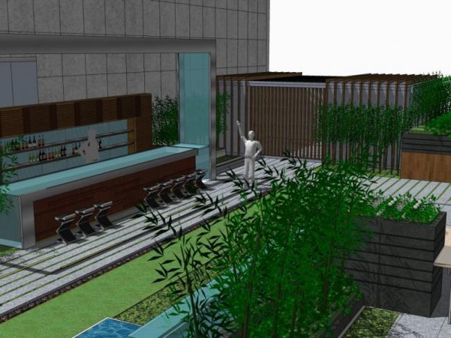 Sketchup景观模型|屋顶花园景观,现代风格 Sketchup景观模型|屋顶花园景观,现代风格
