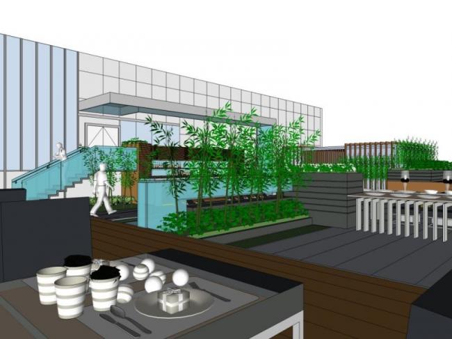 Sketchup景观模型|屋顶花园景观,现代风格 Sketchup景观模型|屋顶花园景观,现代风格