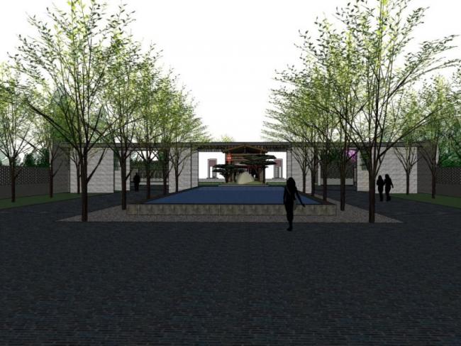 Sketchup景观模型|公园景观,现代中式风格 Sketchup景观模型|公园景观,现代中式风格