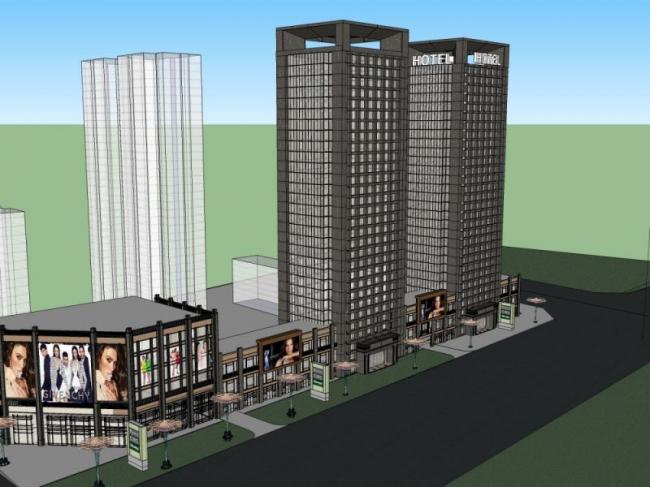 Sketchup酒店模型|高层酒店,现代风格 Sketchup酒店模型|高层酒店,现代风格