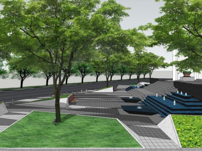 Sketchup景观模型|商业景观,现代风格 Sketchup景观模型|商业景观,现代风格