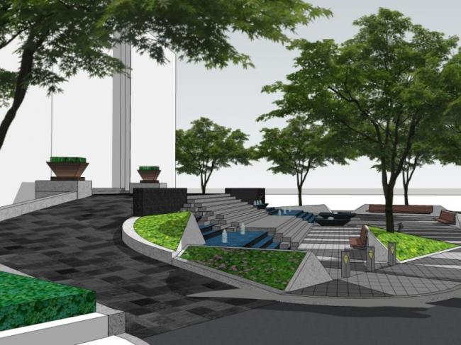 Sketchup景观模型|商业景观,现代风格 Sketchup景观模型|商业景观,现代风格