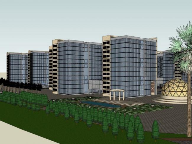 Sketchup办公模型|高层办公楼,现代风格 Sketchup办公模型|高层办公楼,现代风格