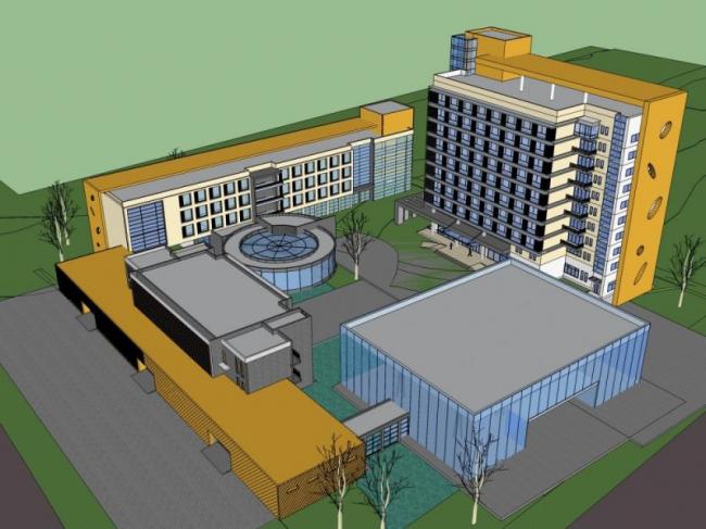 Sketchup酒店模型|多高层酒店,现代风格 Sketchup酒店模型|多高层酒店,现代风格