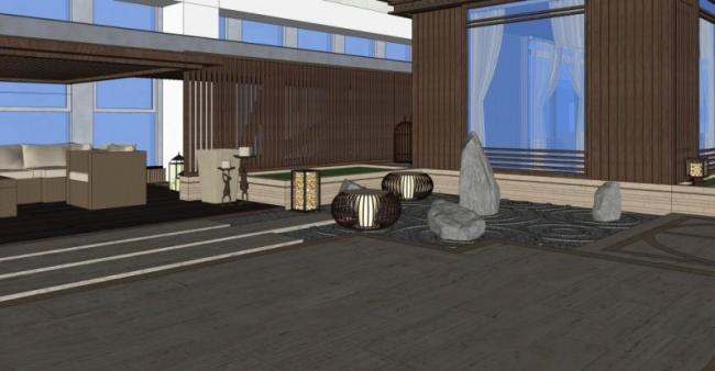 Sketchup景观模型|屋顶花园景观,现代风格 Sketchup景观模型|屋顶花园景观,现代风格