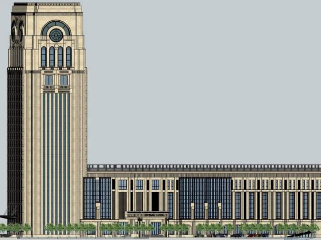 Sketchup办公模型|高层办公楼,现代风格 Sketchup办公模型|高层办公楼,现代风格