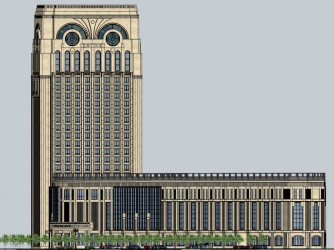 Sketchup办公模型|高层办公楼,现代风格 Sketchup办公模型|高层办公楼,现代风格
