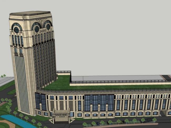 Sketchup办公模型|高层办公楼,现代风格 Sketchup办公模型|高层办公楼,现代风格