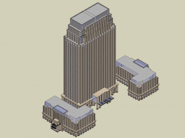 Sketchup办公模型|高层办公楼,现代风格 Sketchup办公模型|高层办公楼,现代风格