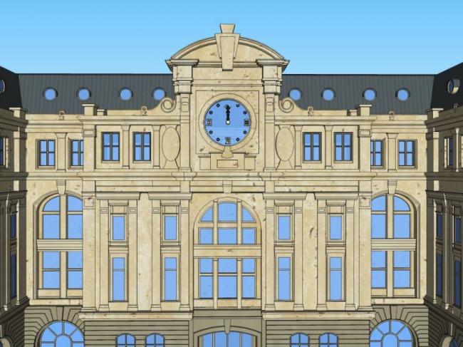 Sketchup办公模型|多层办公,欧式古典风格 Sketchup办公模型|多层办公,欧式古典风格