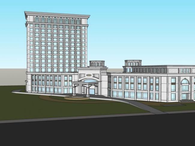 Sketchup办公模型|高层办公楼,现代风格 Sketchup办公模型|高层办公楼,现代风格