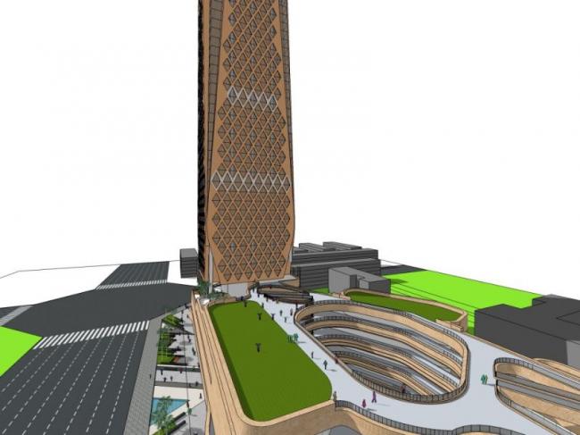 Sketchup综合体模型|超高层商业综合体，办公，住宅，现代风格-BIM建筑网