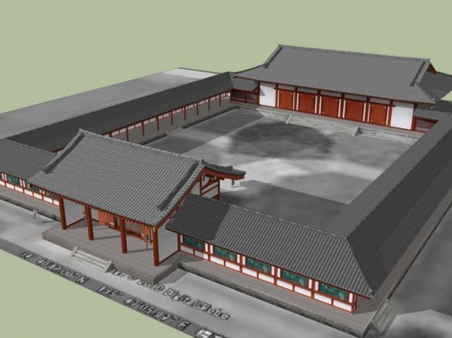 Sketchup古建筑模型|多层古建筑,中式风格 Sketchup古建筑模型|多层古建筑,中式风格