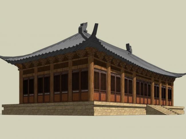 Sketchup古建筑模型|多层古建筑,中式风格 Sketchup古建筑模型|多层古建筑,中式风格