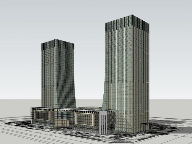 Sketchup办公模型|超高层办公楼,现代风格 Sketchup办公模型|超高层办公楼,现代风格