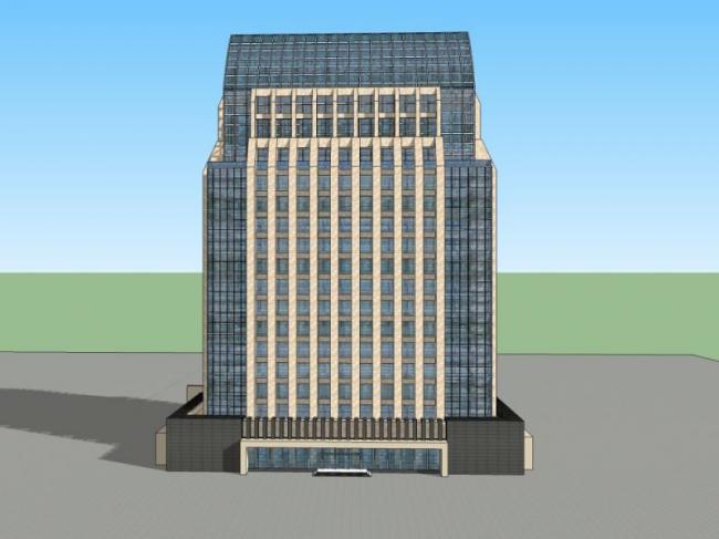 Sketchup办公模型|高层办公楼,现代风格 Sketchup办公模型|高层办公楼,现代风格