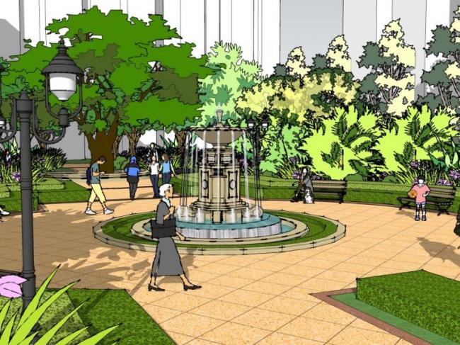 Sketchup景观模型|泳池景观,古典风格 Sketchup景观模型|泳池景观,古典风格