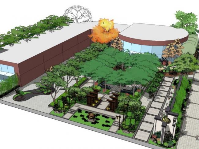 Sketchup景观模型|商业景观,中式风格 Sketchup景观模型|商业景观,中式风格