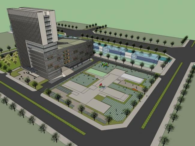 Sketchup办公模型|高层办公楼,现代风格 Sketchup办公模型|高层办公楼,现代风格