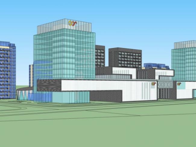 Sketchup办公模型|高层办公楼,现代风格 Sketchup办公模型|高层办公楼,现代风格