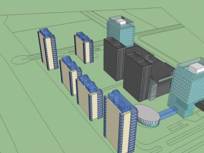 Sketchup办公模型|高层办公楼,现代风格 Sketchup办公模型|高层办公楼,现代风格