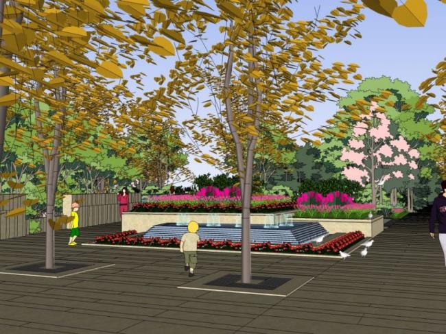 Sketchup景观模型|商业景观,现代风格 Sketchup景观模型|商业景观,现代风格