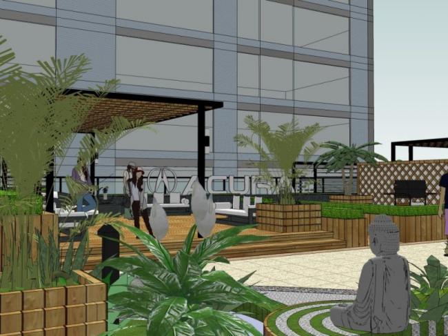 Sketchup景观模型|屋顶花园,现代风格 Sketchup景观模型|屋顶花园,现代风格