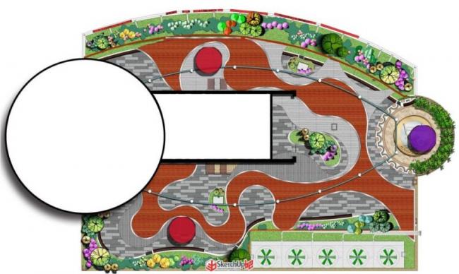 Sketchup景观模型|屋顶花园,现代风格 Sketchup景观模型|屋顶花园,现代风格