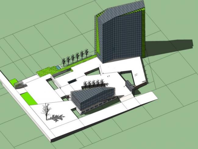 Sketchup办公模型|高层办公楼,现代风格 Sketchup办公模型|高层办公楼,现代风格