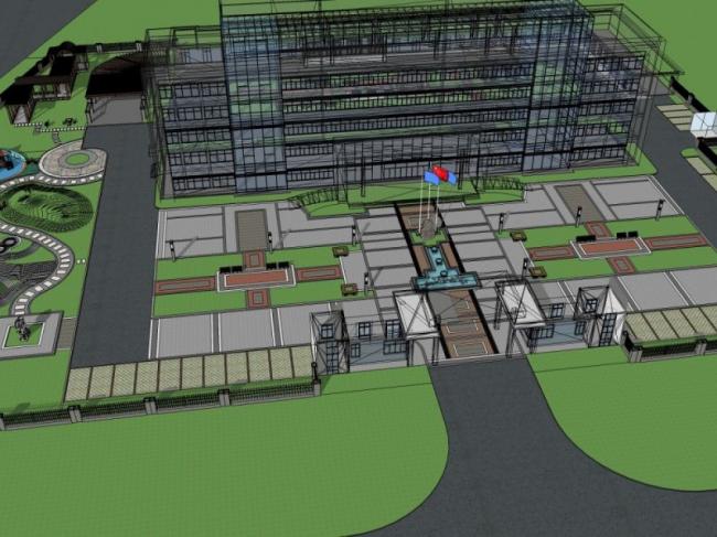 Sketchup办公模型|多层办公楼,现代风格 Sketchup办公模型|多层办公楼,现代风格