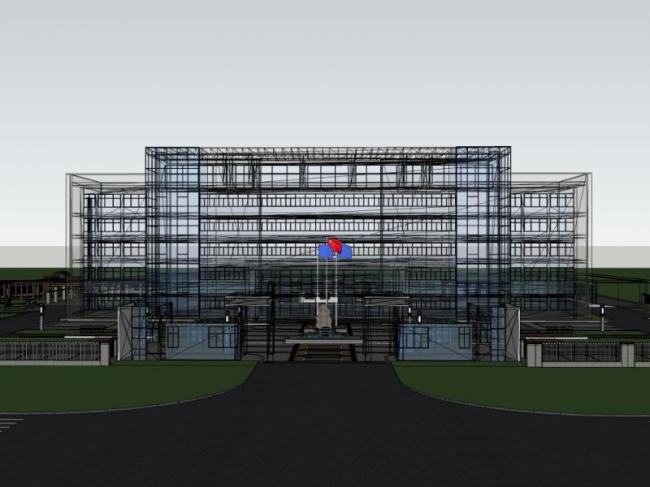 Sketchup办公模型|多层办公楼,现代风格 Sketchup办公模型|多层办公楼,现代风格