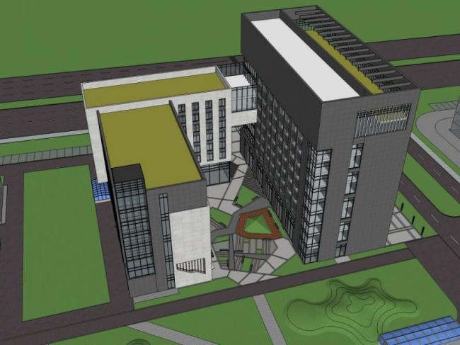 Sketchup办公模型|多层办公楼,现代风格 Sketchup办公模型|多层办公楼,现代风格