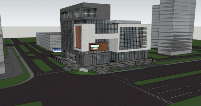 Sketchup办公模型|多层办公楼,现代风格 Sketchup办公模型|多层办公楼,现代风格