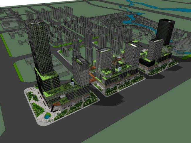 Sketchup办公模型|超高层办公楼,现代风格 Sketchup办公模型|超高层办公楼,现代风格