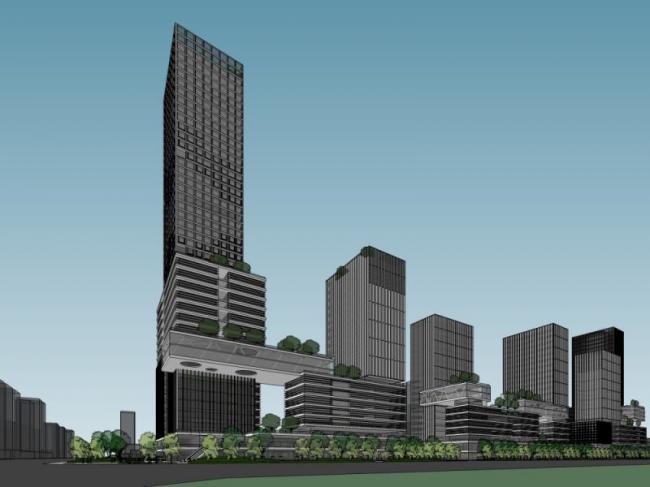 Sketchup办公模型|超高层办公楼,现代风格 Sketchup办公模型|超高层办公楼,现代风格