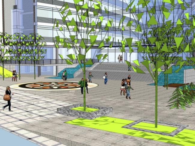 Sketchup文化模型|多层文化宫,现代风格 Sketchup文化模型|多层文化宫,现代风格