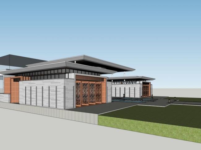 Sketchup商业模型|低层售楼处，现代风格-BIM建筑网