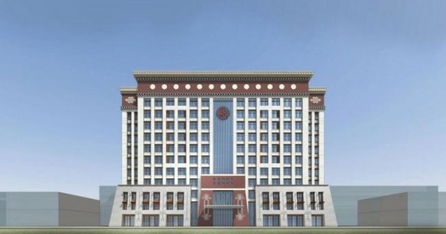 Sketchup办公模型|高层办公楼,藏式风格 Sketchup办公模型|高层办公楼,藏式风格