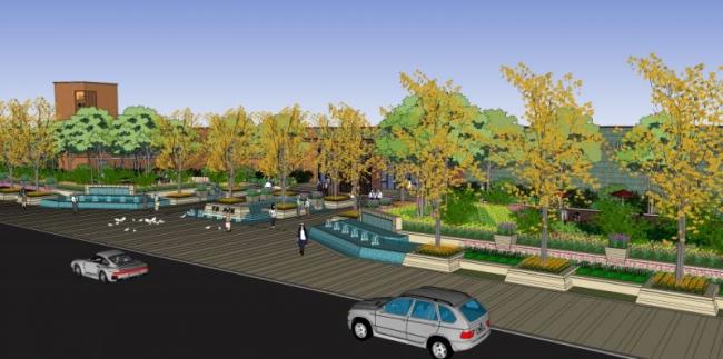 Sketchup景观模型|商业景观,古典风格 Sketchup景观模型|商业景观,古典风格