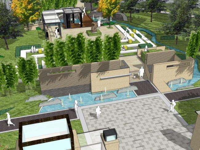 Sketchup景观模型|住宅小区景观,现代风格 Sketchup景观模型|住宅小区景观,现代风格