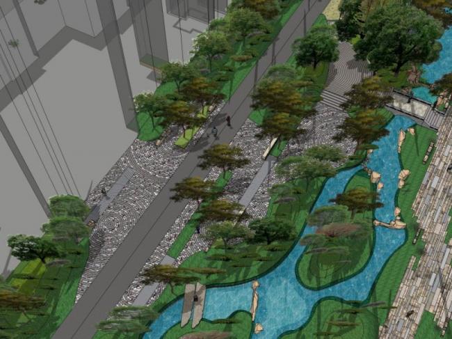 Sketchup景观模型|住宅小区景观,现代风格 Sketchup景观模型|住宅小区景观,现代风格