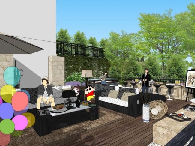 Sketchup景观模型|屋顶花园景观,现代风格 Sketchup景观模型|屋顶花园景观,现代风格