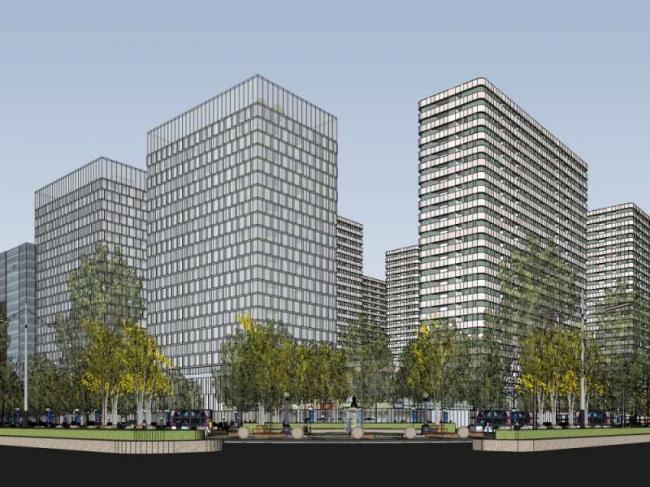 Sketchup住宅模型|高层住宅区，现代风格-BIM建筑网