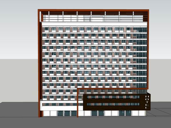 Sketchup酒店模型|高层酒店,现代风格 Sketchup酒店模型|高层酒店,现代风格
