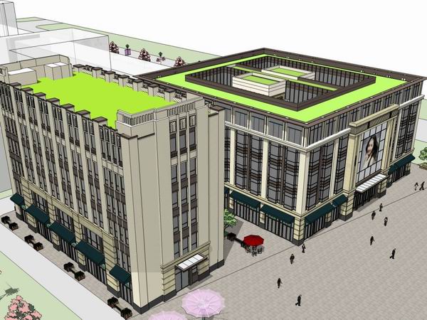 Sketchup酒店模型|多层酒店,古典风格 Sketchup酒店模型|多层酒店,古典风格