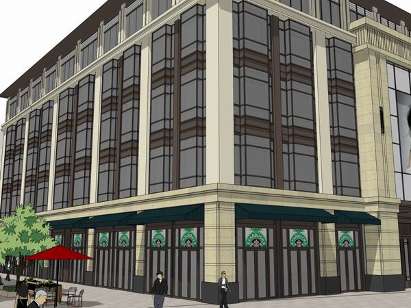 Sketchup酒店模型|多层酒店,古典风格 Sketchup酒店模型|多层酒店,古典风格
