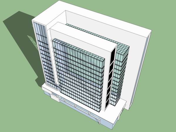 Sketchup办公模型|高层办公楼,现代风格 Sketchup办公模型|高层办公楼,现代风格