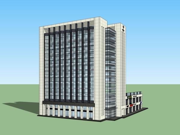 Sketchup办公模型|高层办公楼,现代风格 Sketchup办公模型|高层办公楼,现代风格