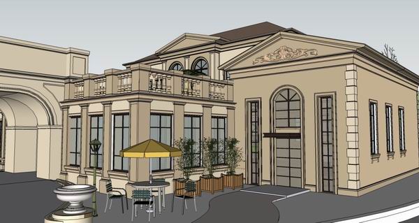 Sketchup商业模型|多层商业会所,古典风格 Sketchup商业模型|多层商业会所,古典风格