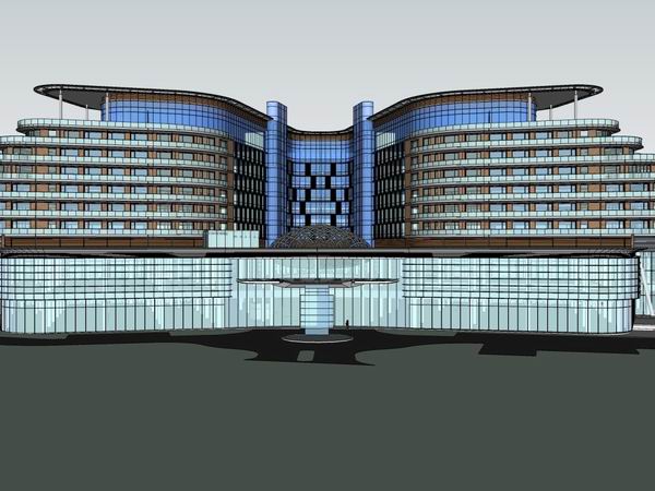 Sketchup酒店模型|高层酒店,现代风格 Sketchup酒店模型|高层酒店,现代风格